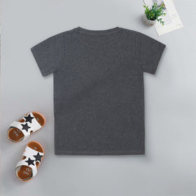 Boys Multicolor Solid Round Neck Short Sleeve Summer T-shirts- Pack of 2 Tshirts