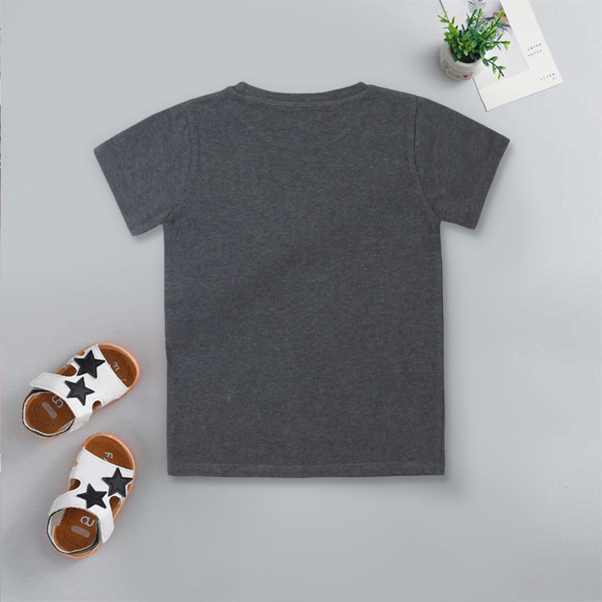 Boys Multicolor Solid Round Neck Short Sleeve Summer T-shirts- Pack of 2 Tshirts