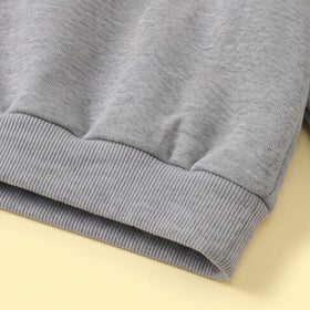 Girls Grey Typographic Sweatshirt & Joggers Sets Sets