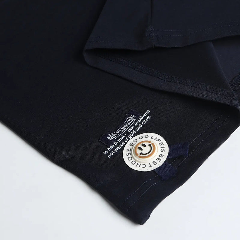 Boys Navy Printed T-Shirt With Elasticated Shorts Sets 2 pc. Sets