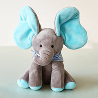Kids Blue Peek-a-Boo Electric Singing Elephant Plush Toy Trending Accessories Blue Onesize