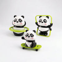3 Naughty Pandas, Unlimited Fun, 3 in-1 Moving Panda Toy Set for Kids Trending Accessories White Onesize