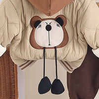 Boys Khaki Hooded Zip-up Jacket With T-Shirt & Jogger Sets Sets