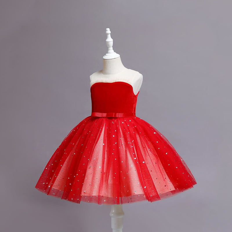 Girls sleeveless Embellished Fit & Flare Party Dress Party Dresses   