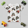 Boys Off White Car Cartoon Printed Short Sleeves T-Shirt Tshirts Off White 1-2 Y