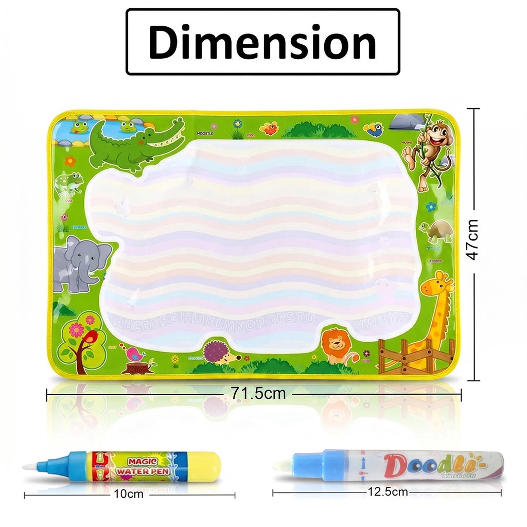 Reusable Water Drawing Mat for Kids- Large Magic Water Coloring Canvas for Painting, Writing & Graffiti Doodle Fun Trending Accessories