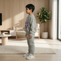 Boys Grey Neo-Sound Graphics Sweatshirt With Jogger Co-ord Sets Sets