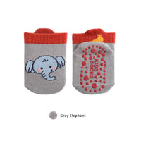 Baby Green Cute Cartoon Printed Non-Slip Floor Socks Trending Accessories Grey 0-1 Y