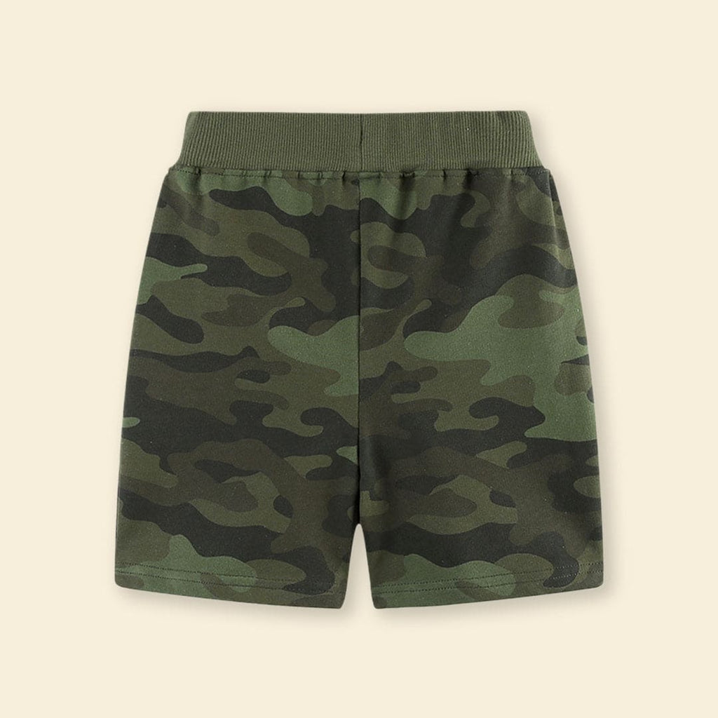 Boys Camouflage Print Regular Shorts Shorts   