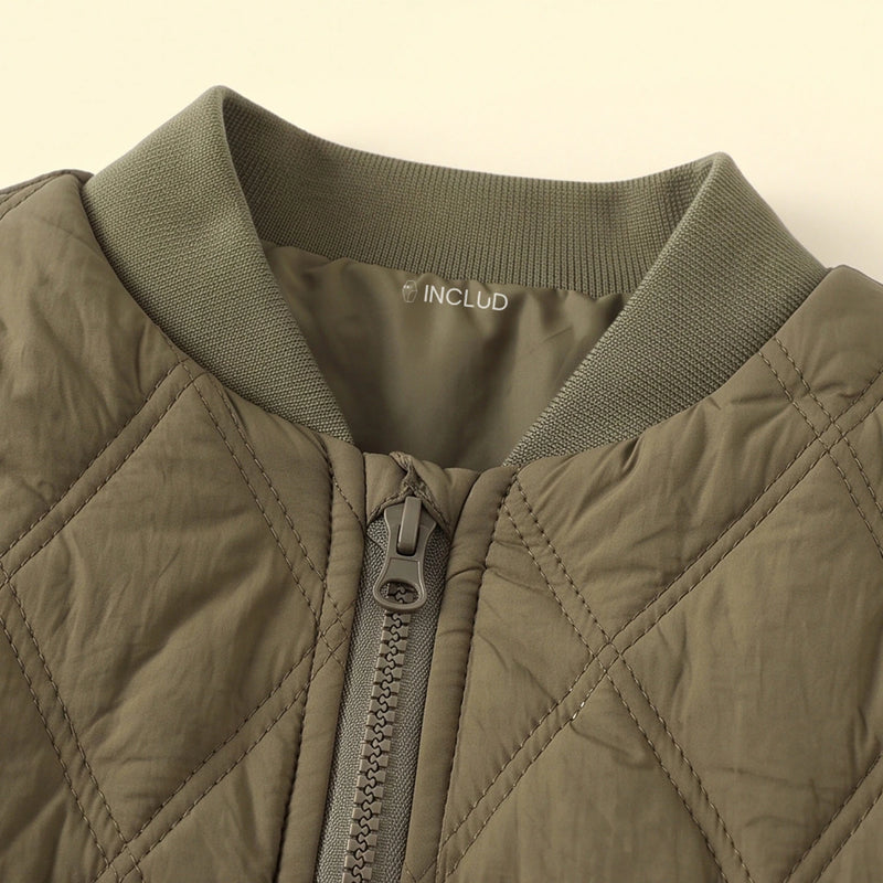 Boys Green Long Sleeve Zip-Up Bomber Jacket Coats & Jackets