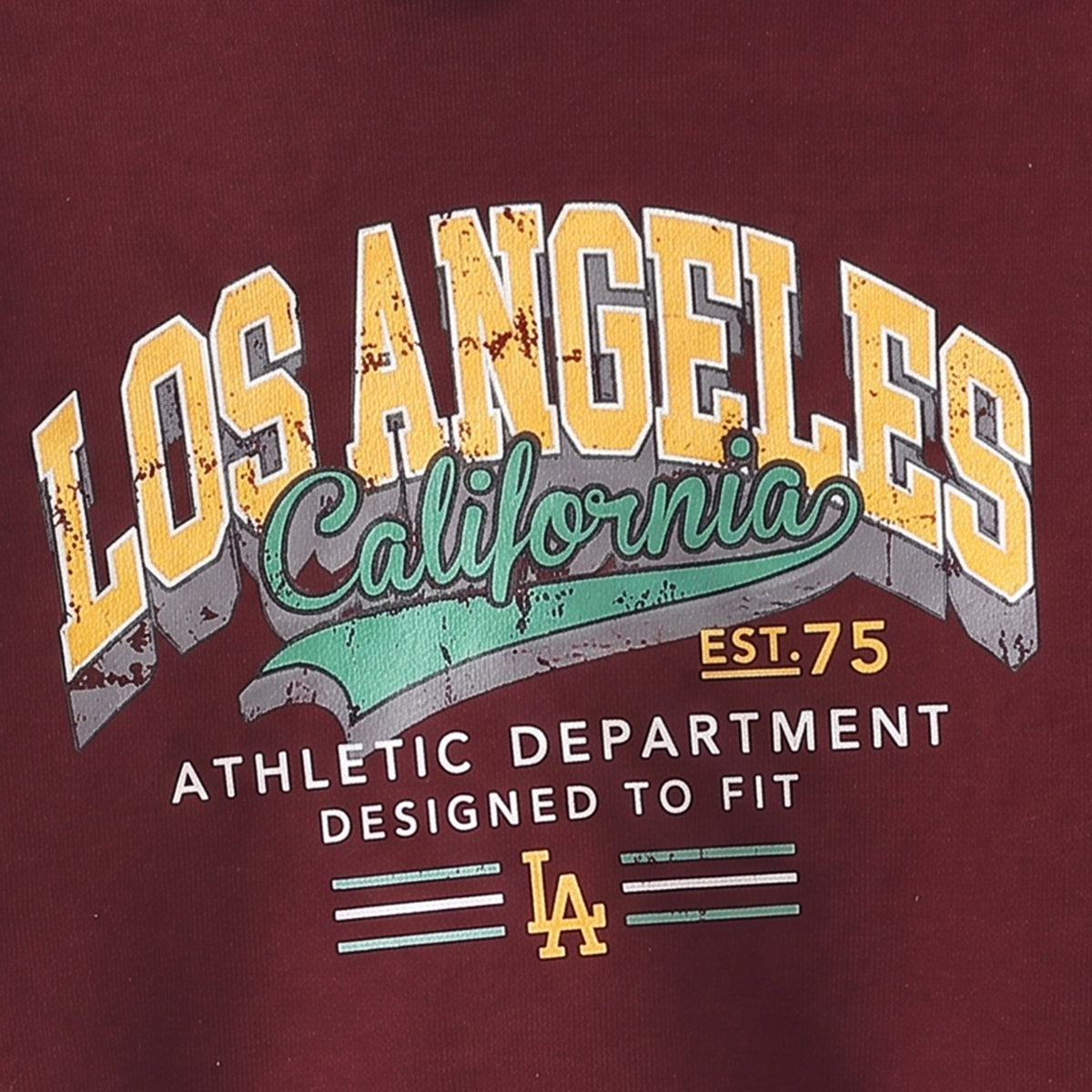 Boys Maroon Typographic Hooded Sweatshirt & Pants Sets Sets