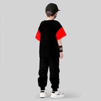 Boys Lion Print Short Sleeve T-Shirt With Pants 2 pc. Sets   