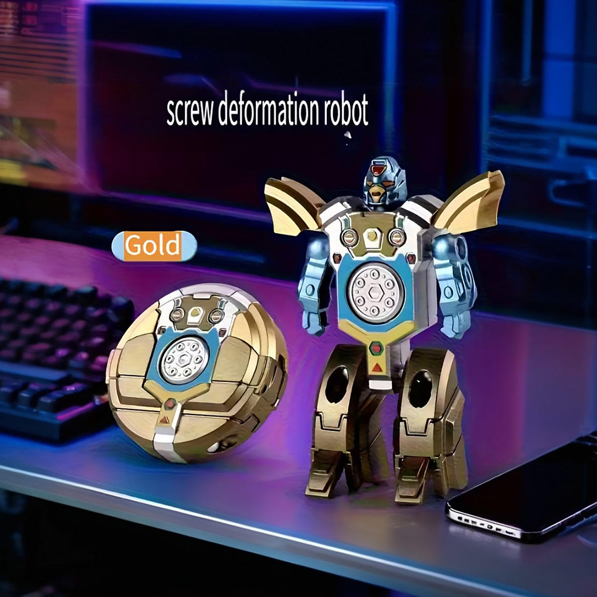 Kids Multicolor Ball-to-Robot Transforming Toy Trending Accessories