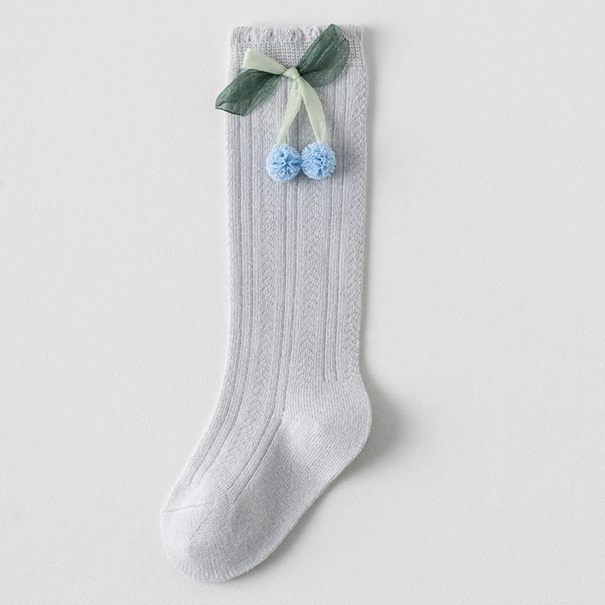 Pack of 5 Girls Multicolour Cherry Applique Calf Length Socks Socks