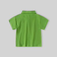 Boys Green Polo T-Shirt With Shorts Co-ord Sets Sets