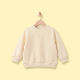 Boys Coral Typography Print Long Sleeve Sweatshirt Sweatshirts & Hoodies Beige 1-2 Y