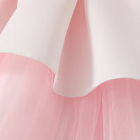 Girls White Flower Applique One Shoulder Fit & Flare Party Dress Party Dresses