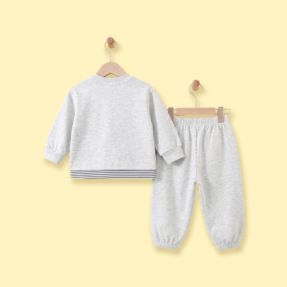 Girls Light Grey Typographic T-Shirt & Joggers Sets Sets