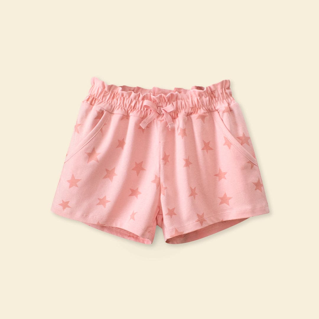 Girls Star Print Regular Shorts Shorts   
