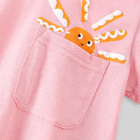 Girls Sun Print T-Shirt with Shorts Set Sets   