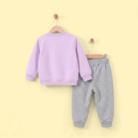 Girls Lavender Unicorn Print Sweatshirt With Pants Sets 2 pc. Sets