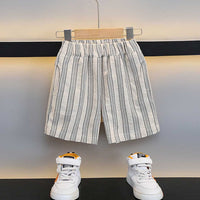 Boys Striped Sleeveless Shirt With Shorts Set Sets   