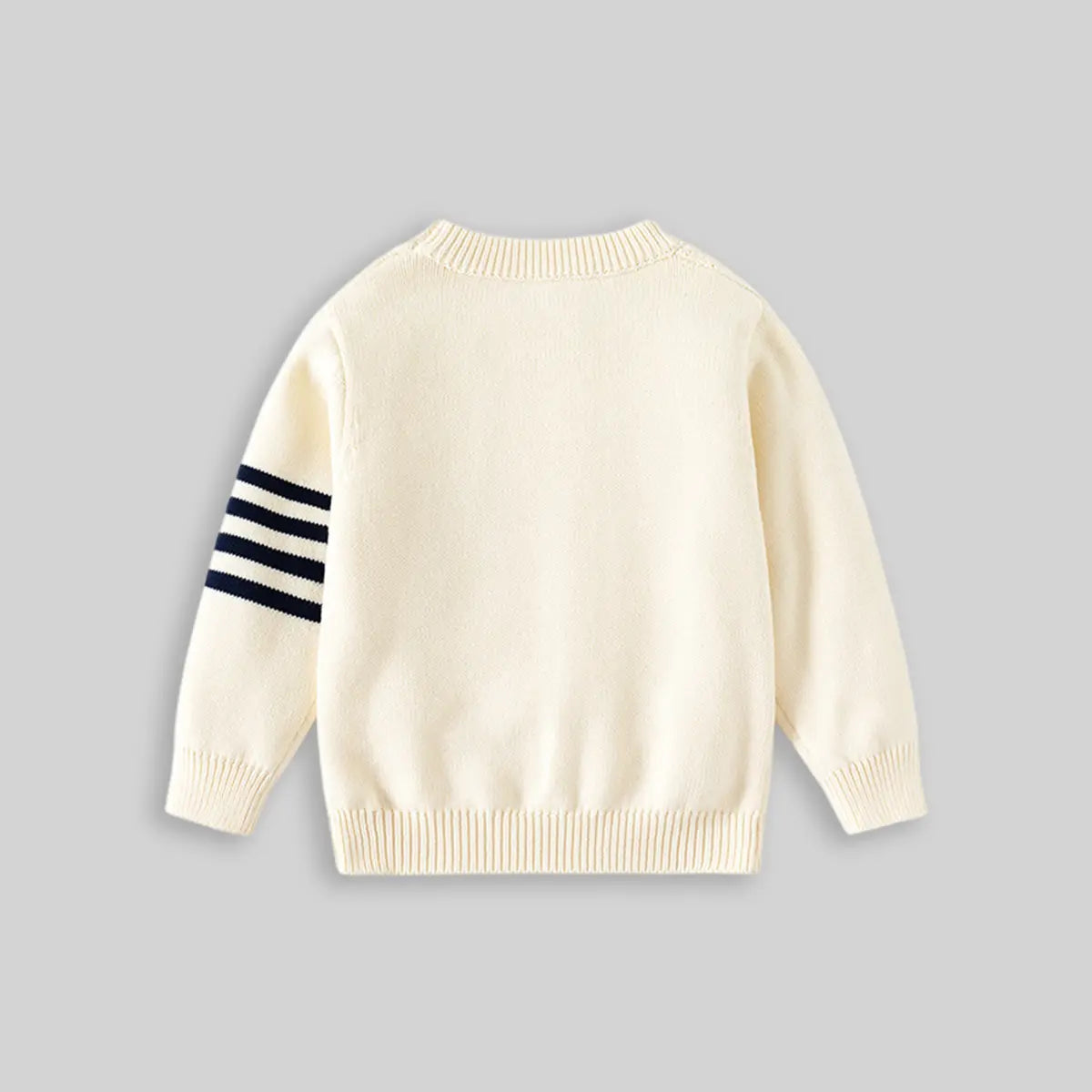 Boys Off White Self-Design Sweater Sweaters & Cardigans