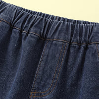 Boys Blue Typographic Denim Shorts Shorts