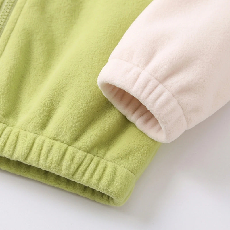 Boys Lime Green Colorblocked Long Sleeve Jacket Coats & Jackets