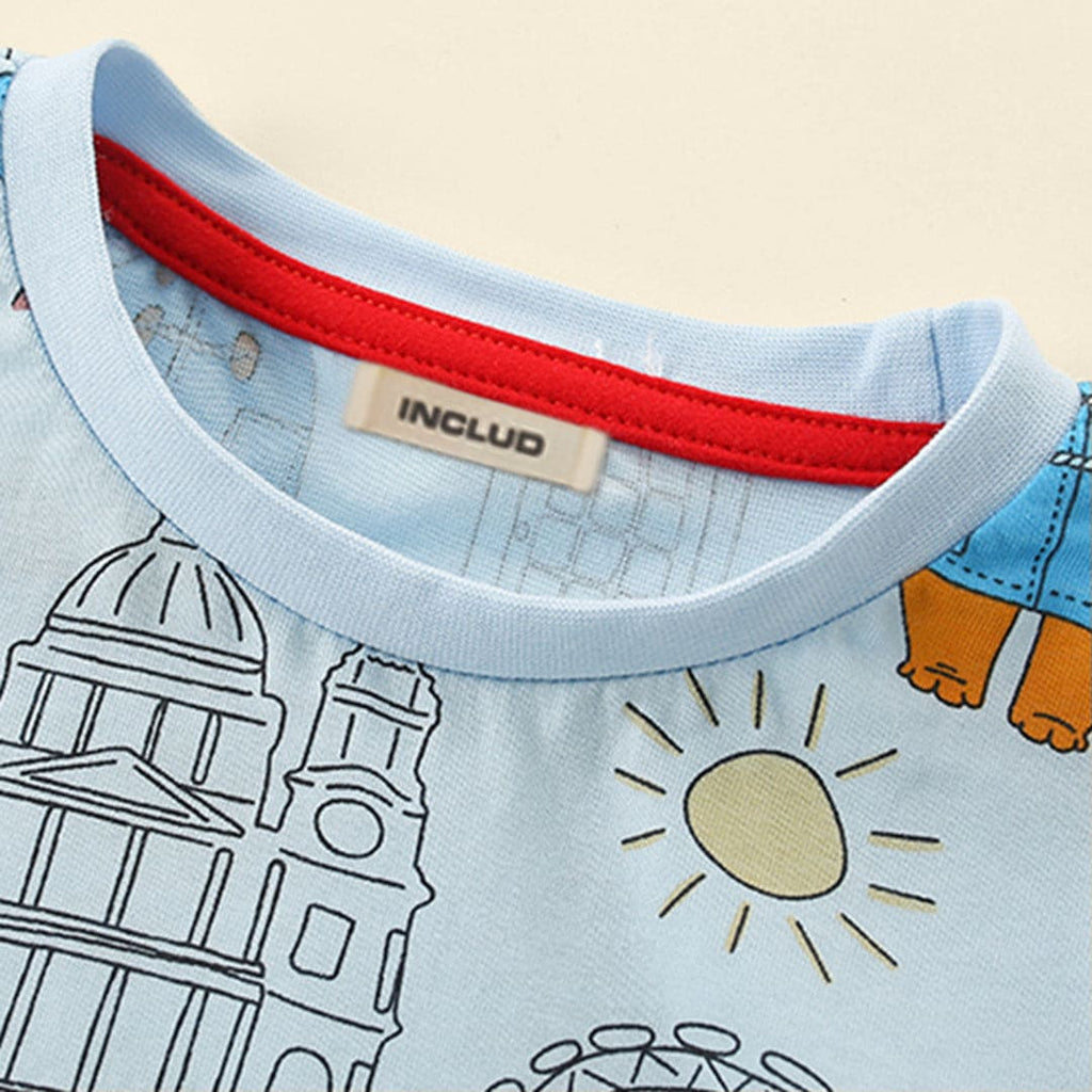 Boys Short Sleeve Printed Graphic T-Shirt Tshirts   
