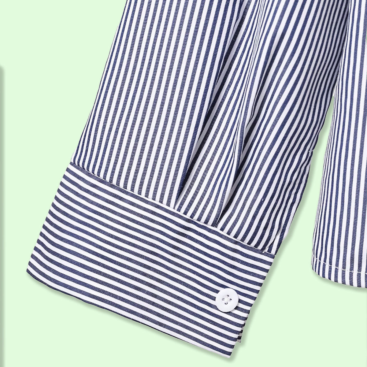 Girls Blue Striped Shirt with Scarf and Straight Fit Pants Sets Sets
