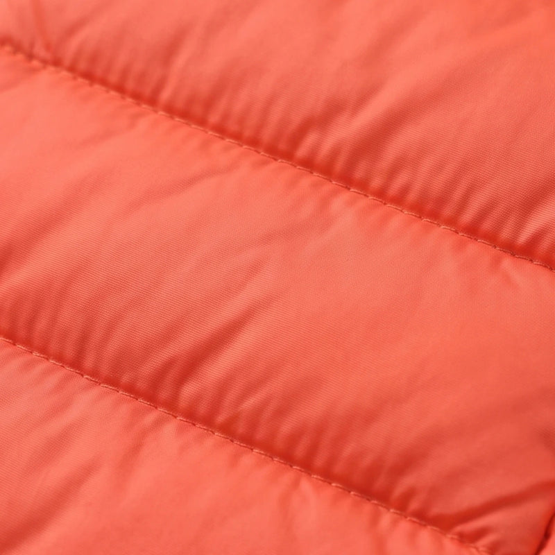 Girls Orange Sleeveless Hooded Puffer Jacket Coats & Jackets