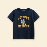 Boys Navy Blue Typographic Print Short Sleeve T-Shirt Tshirts