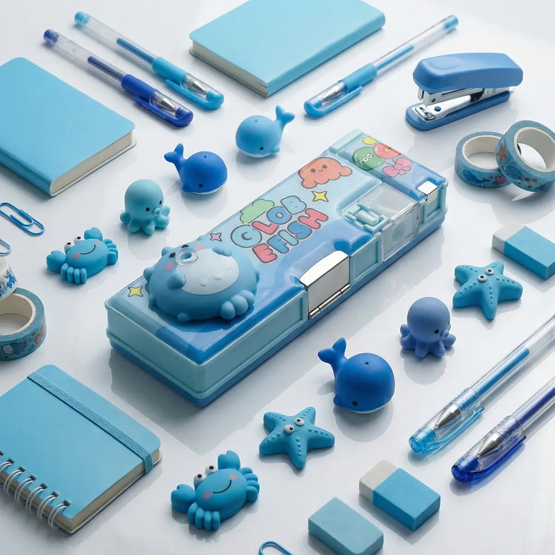 3D Squishy Fish Pop Eye Pencil Box with Sharpene Trending Accessories