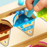 Kids Yellow Magnetic Ice Cream Color & Number Maze Board Trending Accessories