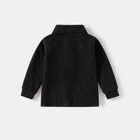 Boys Black Long Sleeves Polo T-shirt Tshirts
