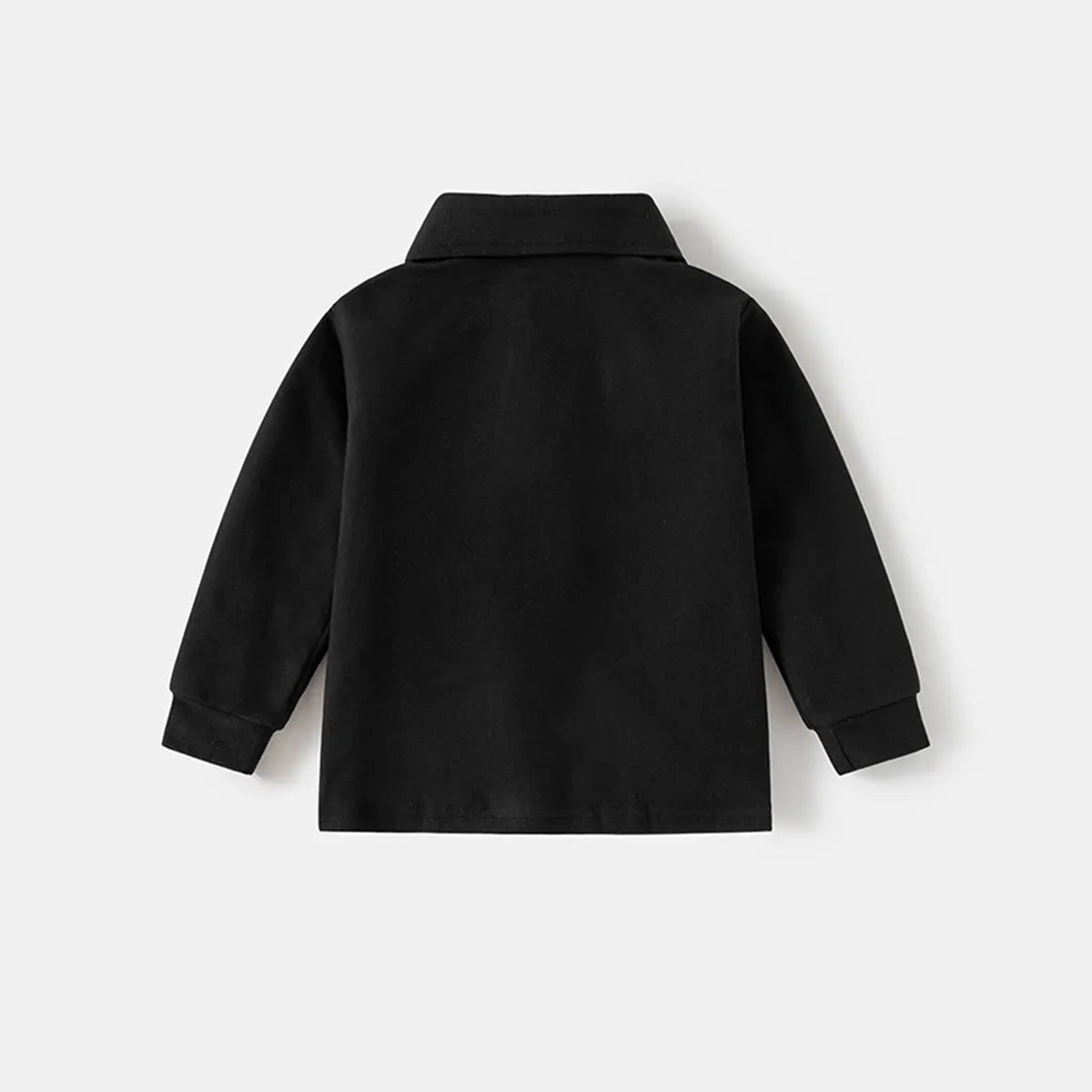 Boys Black Long Sleeves Polo T-shirt Tshirts