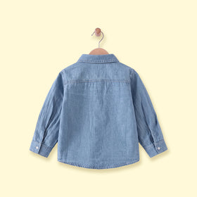 Boys Light Blue Long Sleeve Denim Shirt Shirts
