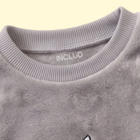 Boys Grey Dinosaur Applique Sweatshirt With Pants Sets 2 pc. Sets