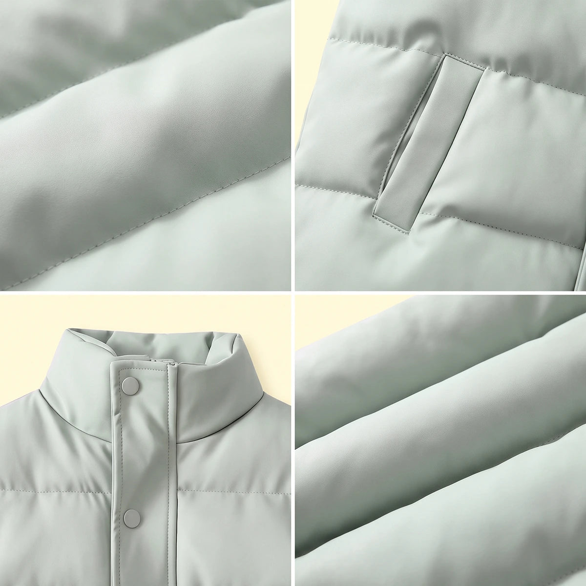Boys Light Green Sleeveless Quilted Puffer Jacket Coats & Jackets