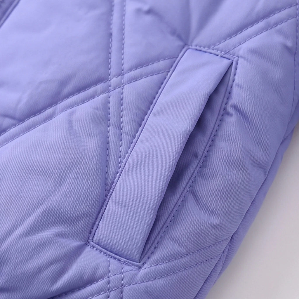 Girls Light Blue Long Sleeve Hooded Puffer Jacket Coats & Jackets