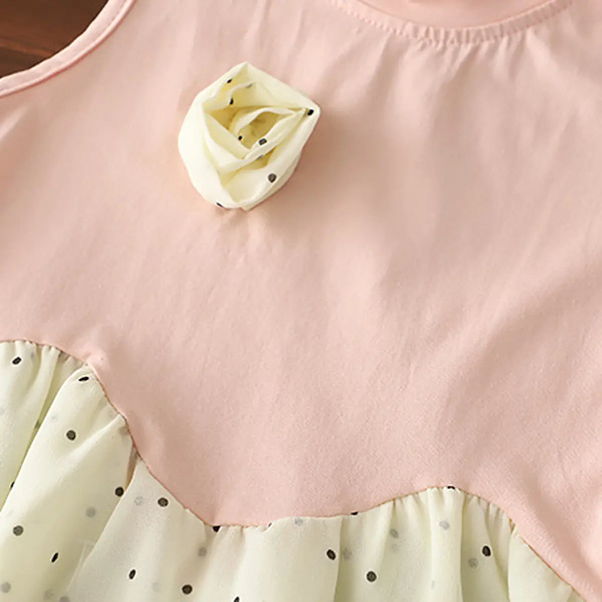 Girls Pink Floral Applique Ruffle Top With Pants Sets Sets