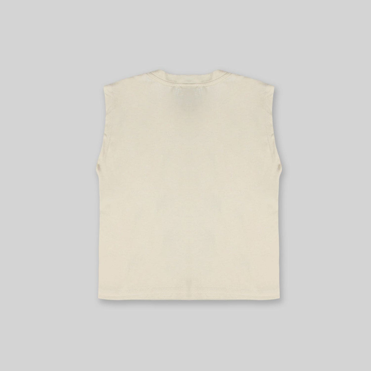 Boys White Printed Sleeveless T-shirt with Shorts Set (Copy) Sets