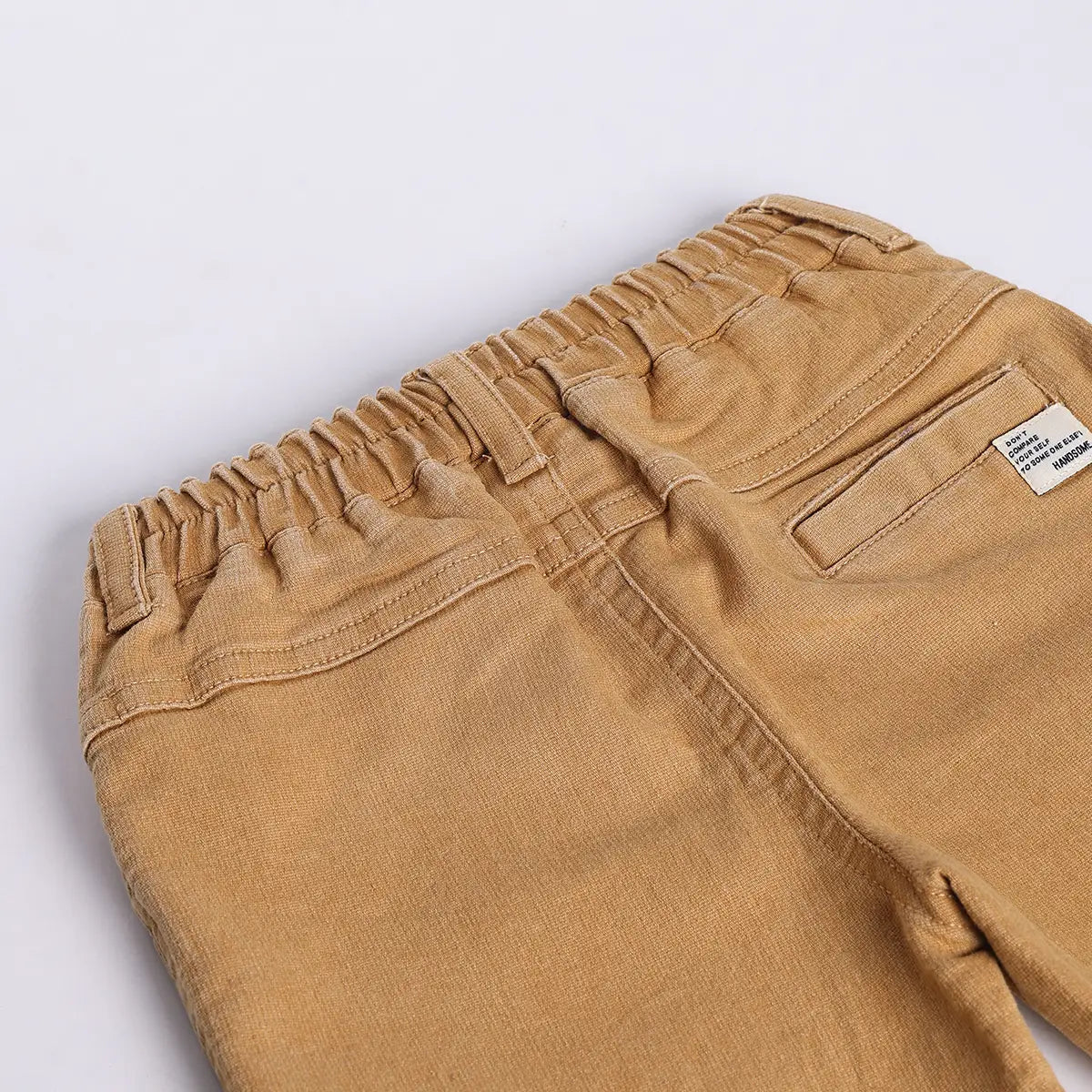 Boys Khaki Typographic Short Sleeve T-Shirt With Elasticated Shorts Sets 2 pc. Sets