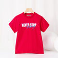 Boys Printed Short Sleeves T-Shirt Tshirts Red 6-7 Y 