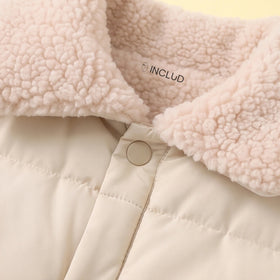 Girls Cream Sleeveless Puffer Jacket Coats & Jackets