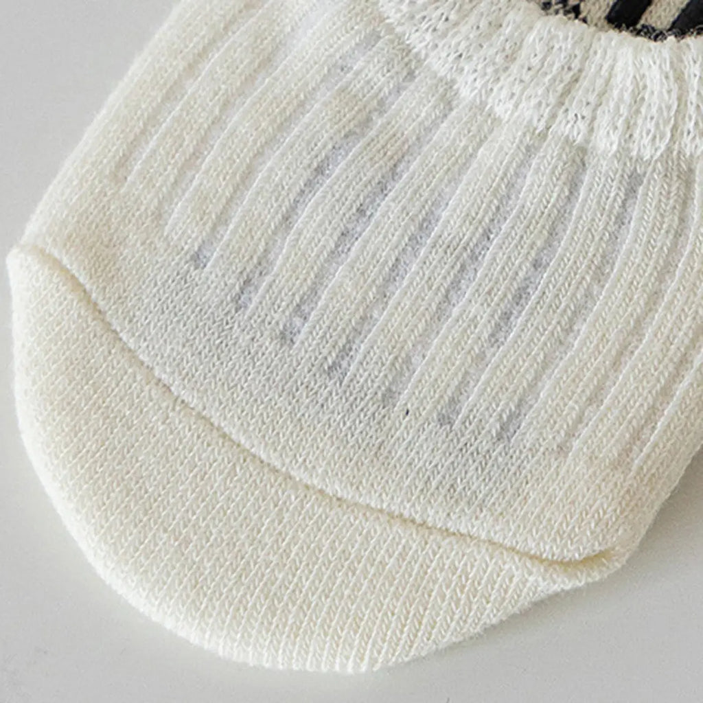 Pack of 5 Boys Multicolour Ribbed Knit Cotton Shoe Liner Socks Socks