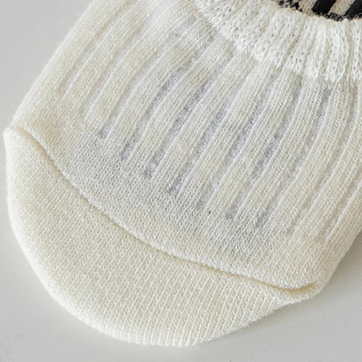 Pack of 5 Boys Multicolour Ribbed Knit Cotton Shoe Liner Socks Socks