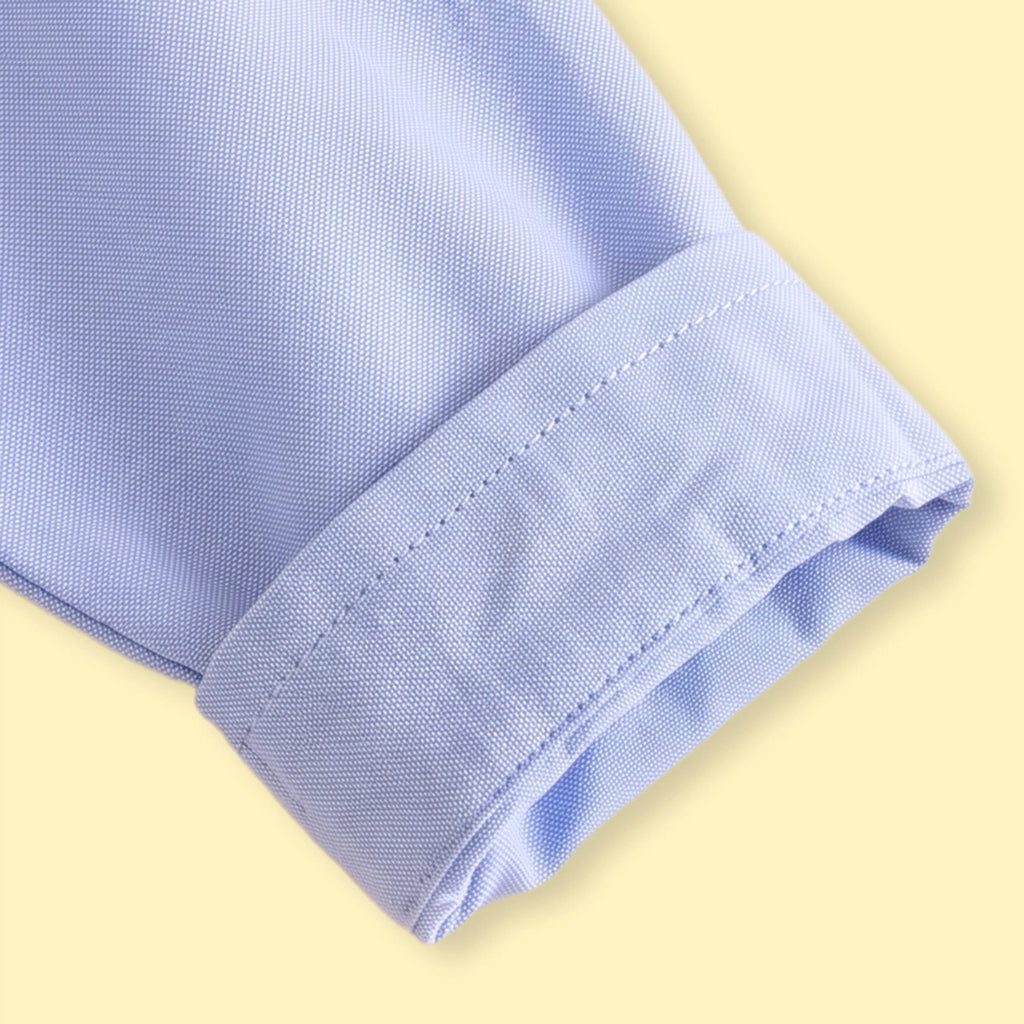 Boys Light Blue Embroidered Long Sleeve Shirt Shirts
