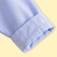 Boys Light Blue Embroidered Long Sleeve Shirt Shirts